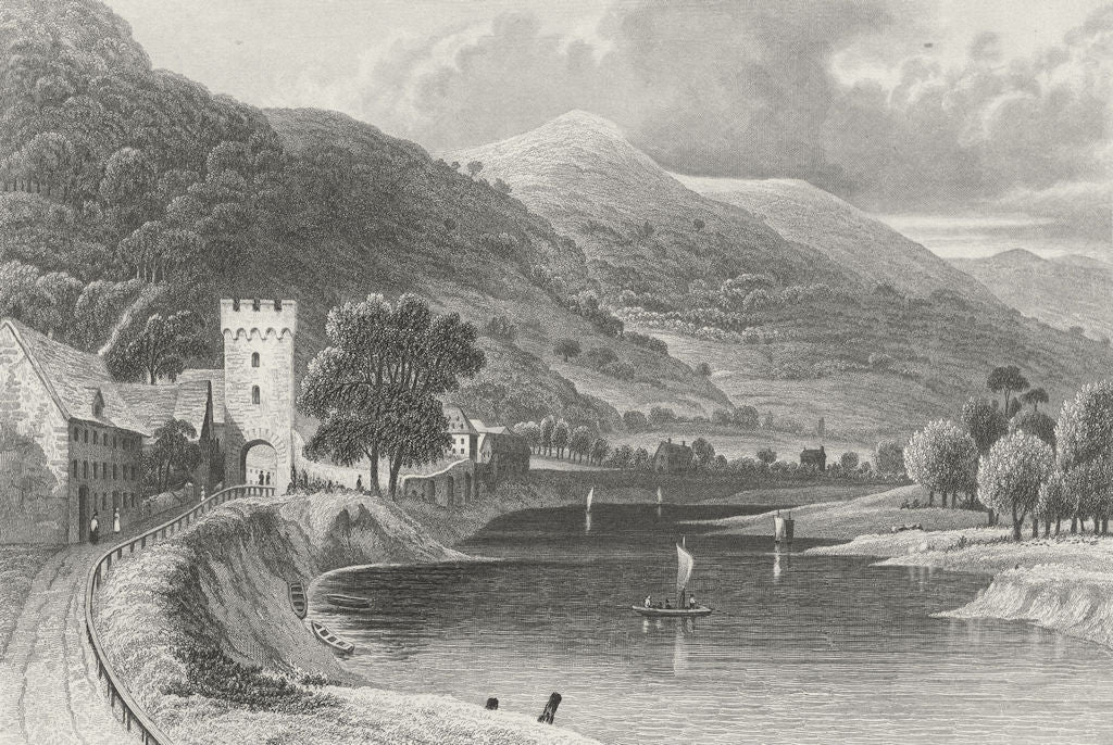 GERMANY. Dausenau. Shepherd 1840 old antique vintage print picture
